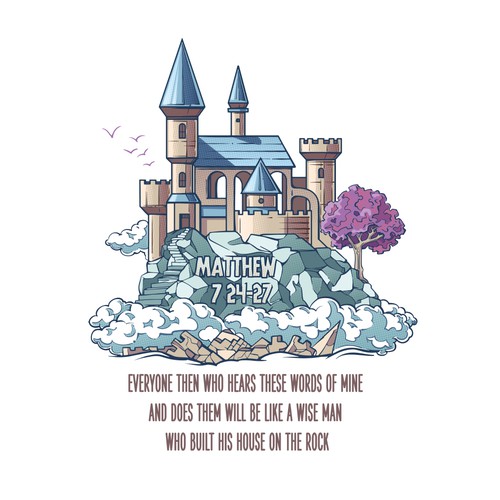 Quote design with the title 'Matthew 7 24-27 '