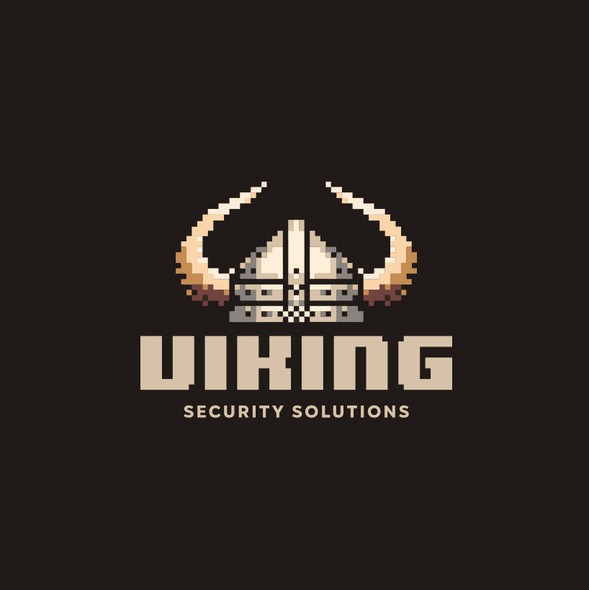 Warrior logo with the title 'Pixel Viking'