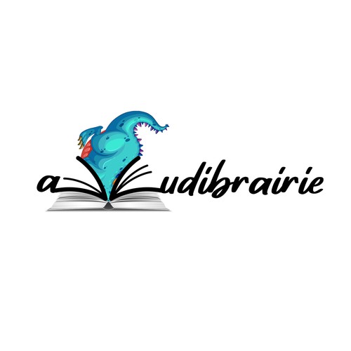 Library logo with the title 'Visual identity for bookstore'
