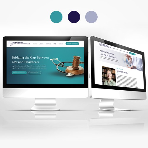Website with the title 'Elizabeth Miller Legal Nurse Consultants'