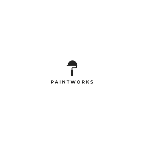 paintbrush logo black and white