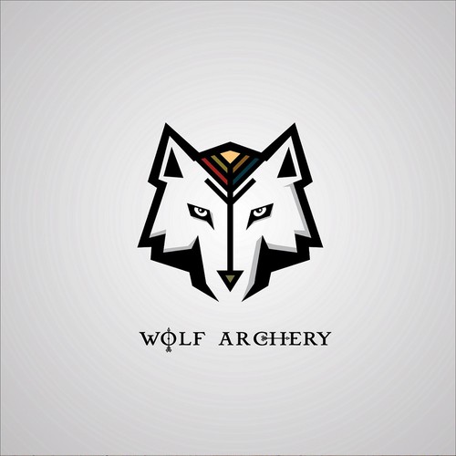 Archer logo with the title 'Wolf Archery logo concept'