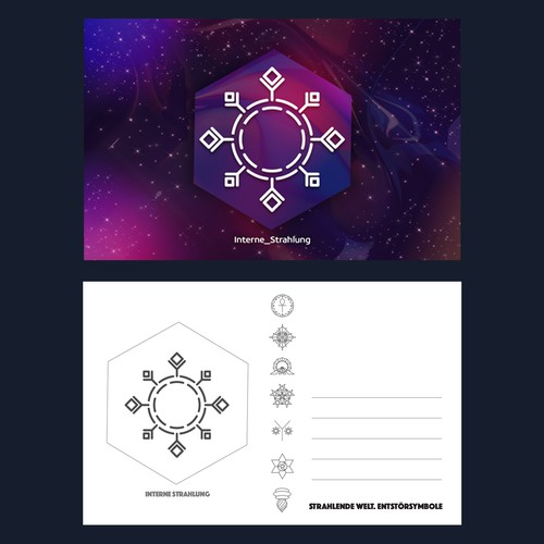 Spiritual design with the title 'Cosmic Symbols'
