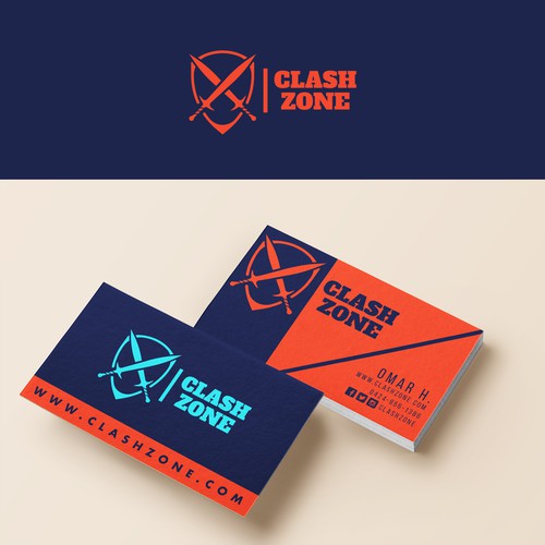 Game brand with the title 'Clean logo for a video game business'