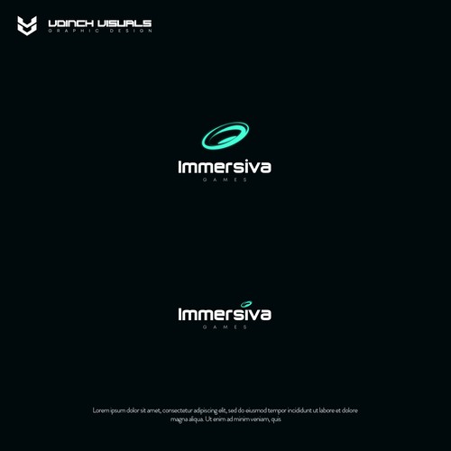 Video game logo with the title 'Immersiva logo concept'