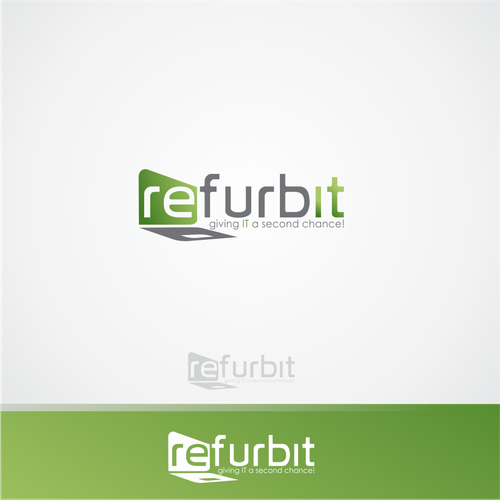 Recycling design with the title 'refurbit'