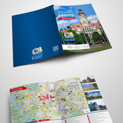 Tourism design with the title 'Free giveaway city map Brochure'