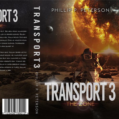 Space book cover with the title 'Transport 3 Book Cover'