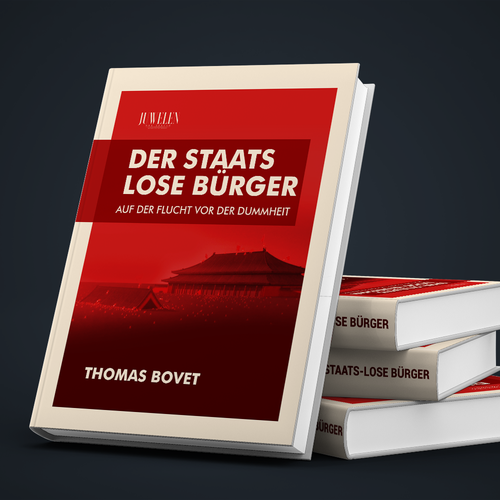 Red book cover with the title 'duotone style minimal book cover '