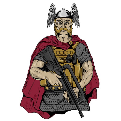 Warrior t-shirt with the title 'The Galliac Soldier'