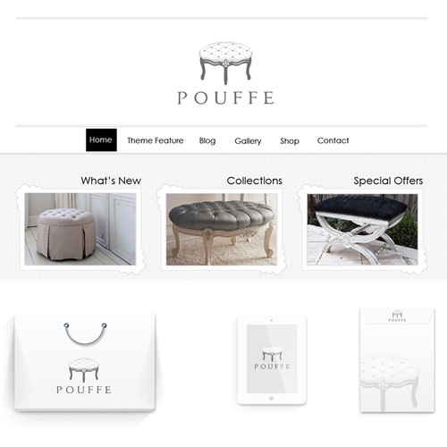 Home furnishing logo with the title 'Logo design for an online furniture company'