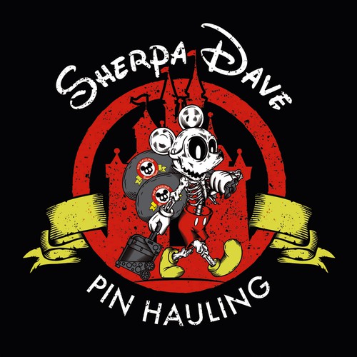 Disney design with the title 'Sherpa Dave T-shirt Design'