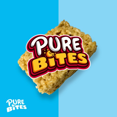 Snack logo with the title 'Bold and playful logo for a snack company'