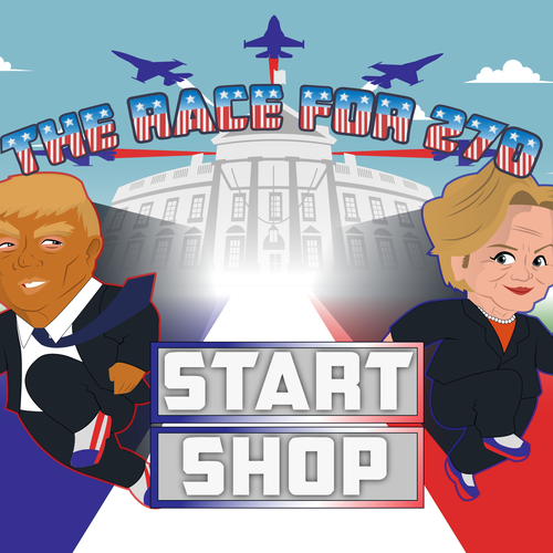 Video game design with the title 'Videogame start screen'