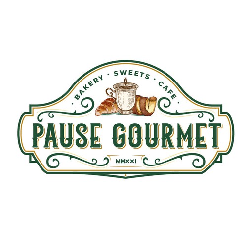 Gourmet design with the title 'Luxurious logo design for the restaurant'