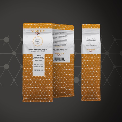 Coffee packaging with the title 'Coffee Packaging Design'