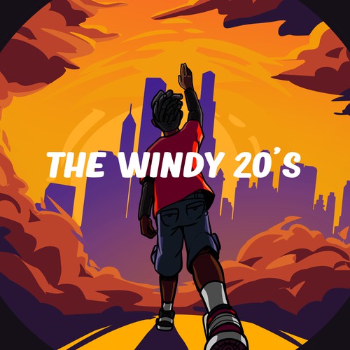 Pop Art illustration with the title 'The windy 20s'