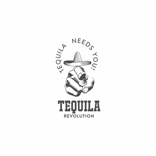 Tequila logo with the title 'Logo for tequila fans'