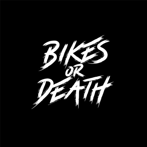 Arts logo with the title 'Bikes or Death - Logo Design'