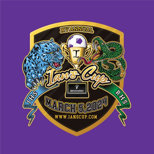 Jaguar design with the title 'Digital illustrations of two animal for the sports clothing lines.'