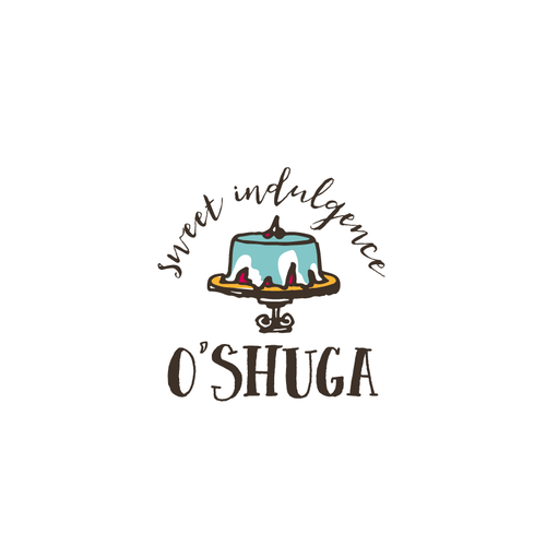 Cake logo with the title 'o`shuga logo desihn'