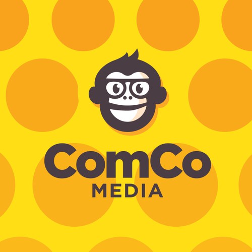 Funky logo with the title 'ComCo Media Logo Design'