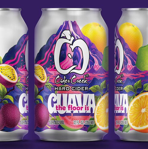 Beer label with the title 'Hard Cider The Floor is Guava'