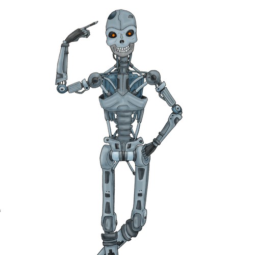 Cyborg design with the title 'T800'