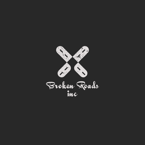 Road brand with the title 'Simple Logo Concept for a constructions company '