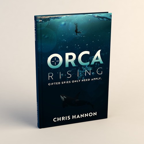 Ocean book cover with the title 'Book cover for YA action thriller'