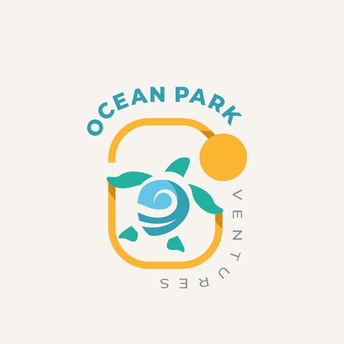 Turtle design with the title 'Tropical Ocean-Inspired Logo Design '