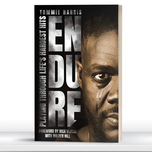 Black book cover with the title 'Book Cover "Endure"'