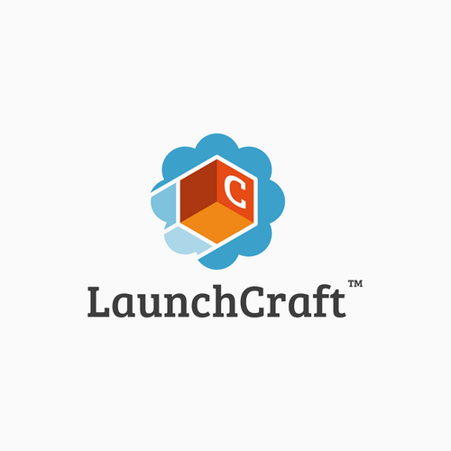 Fly logo with the title 'Create a logo for new brand LaunchCraft which helps start-ups get off the ground'