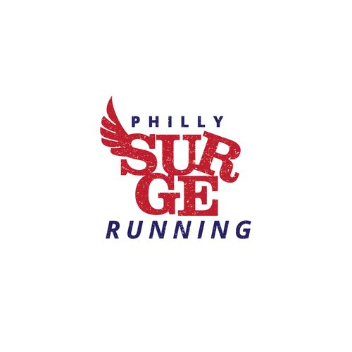 Philadelphia logo with the title 'Logo concept for Philly Surge Running'
