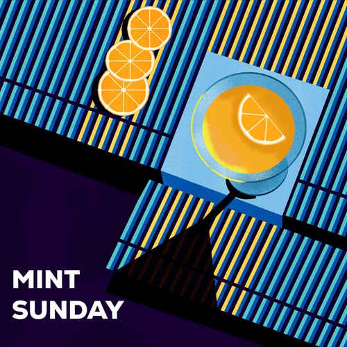 Food artwork with the title 'Bold minimalism '