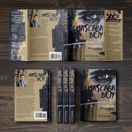 Artistic design with the title 'Book cover for Mascara Boy'