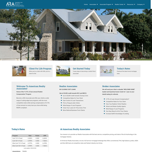 Bank design with the title 'American Realty Associates'