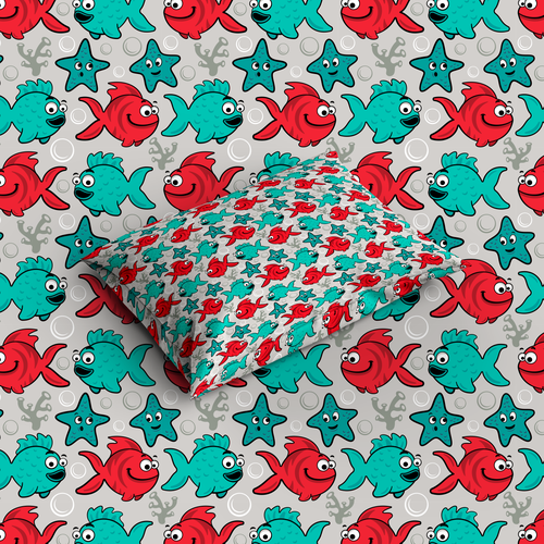 Fish artwork with the title 'Kids N' Such'