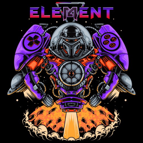 Gamer design with the title 'Robotic game'