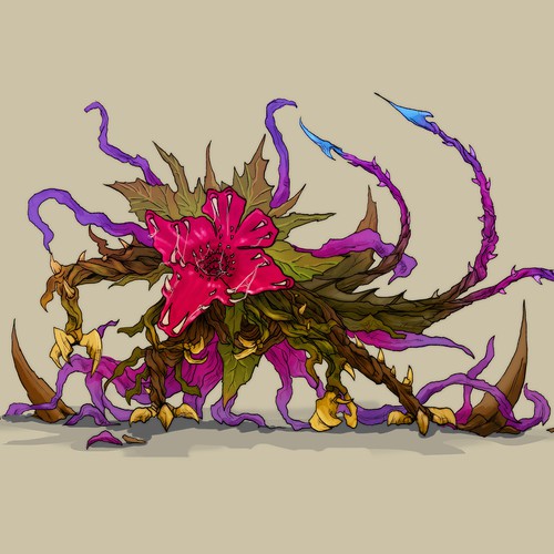 Predator design with the title 'carnivore plant character design'