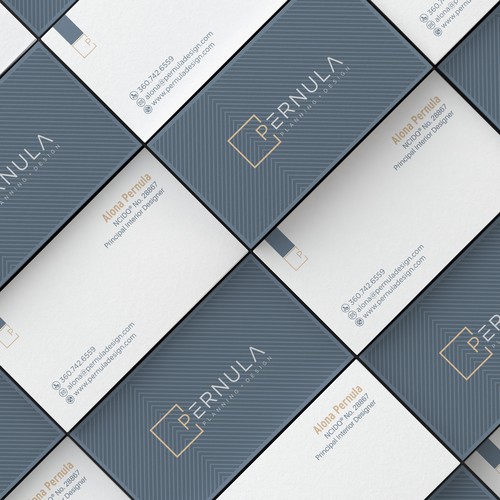 Uncluttered design with the title 'Interior Designer's Business Card'