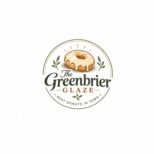 Illustrative design with the title 'Creative logo concept for Donuts brand'