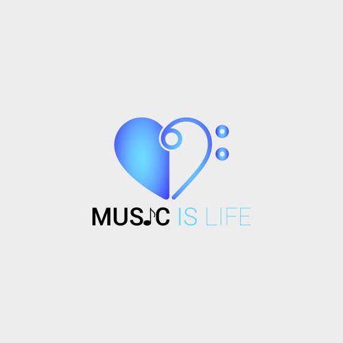 Donation logo with the title 'Logo for Music is Life'