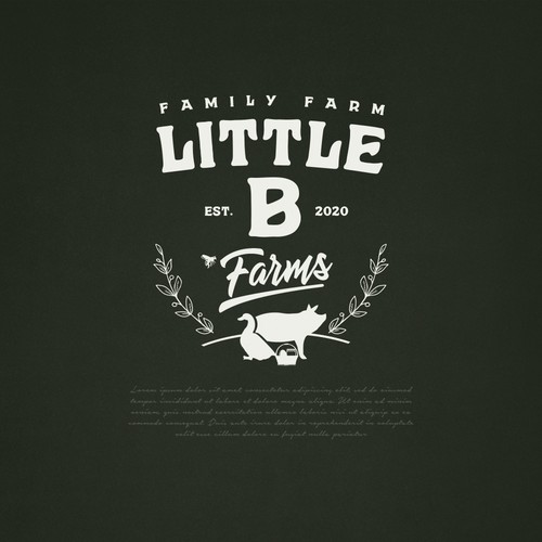 Animal logo with the title 'Little B Farm'