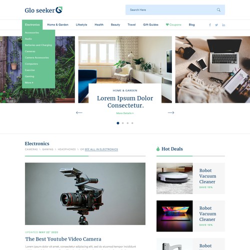 Blog website with the title 'E-commerce Blog Page'