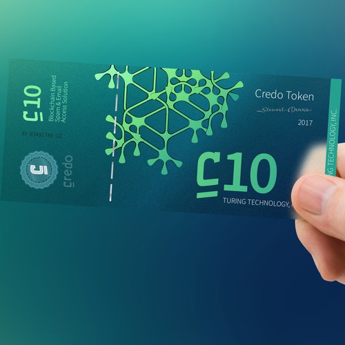 Transparent design with the title 'Cryptocurrency banknotes design.'