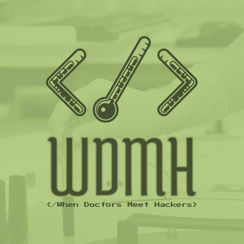 Tag design with the title 'Logo for Healthcare Hackathlon'