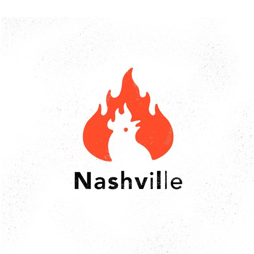 Spicy logo with the title 'Negative space spicy logo design for NASHVILE restaurant  '