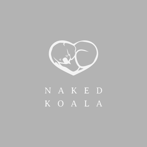 Peaceful logo with the title 'Naked Koala'