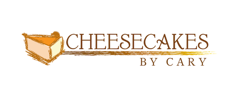 Cheesecake design with the title 'Cheesecake Logo Rustico'